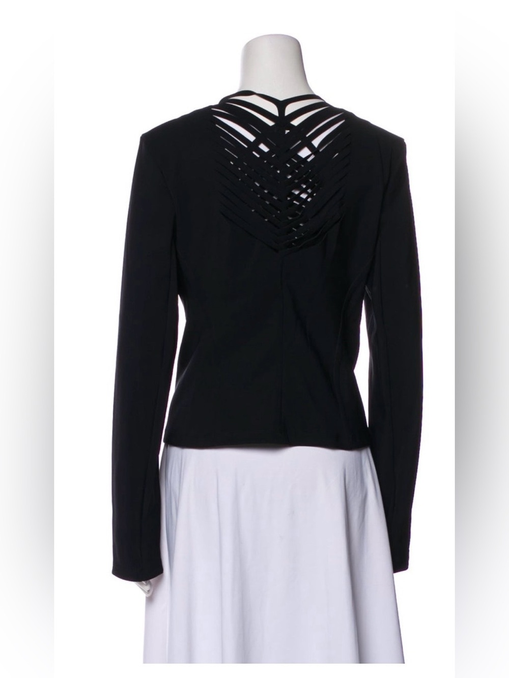 Dion Lee x Carbon38 Jacket Black Asymmetrical Zip Front and Special
Back Detail